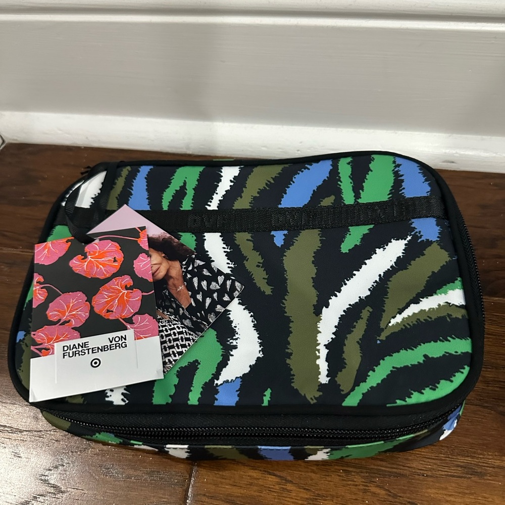 Diane Von Furstenberg X Target Green and Blue Patterned Organizer - NWT